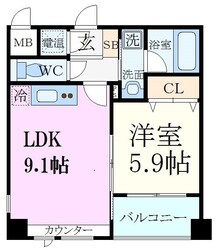 西宮駅 徒歩5分 6階の物件間取画像